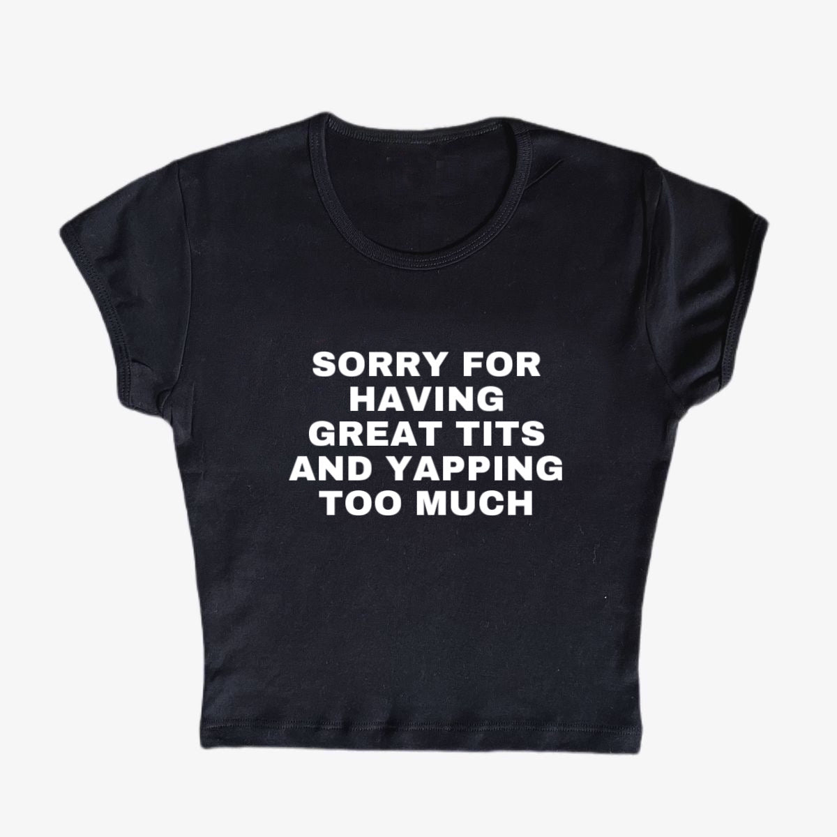 great tits and yapping too much baby tee