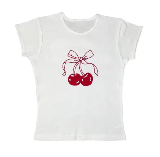 cherry baby tee