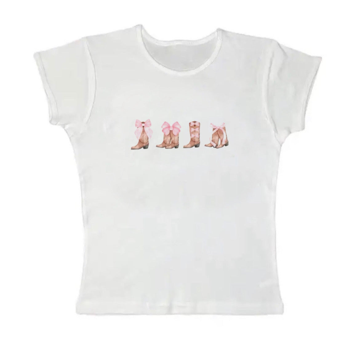 cowboy boot baby tee