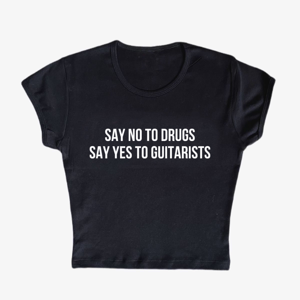 say yes to guitarists baby tee