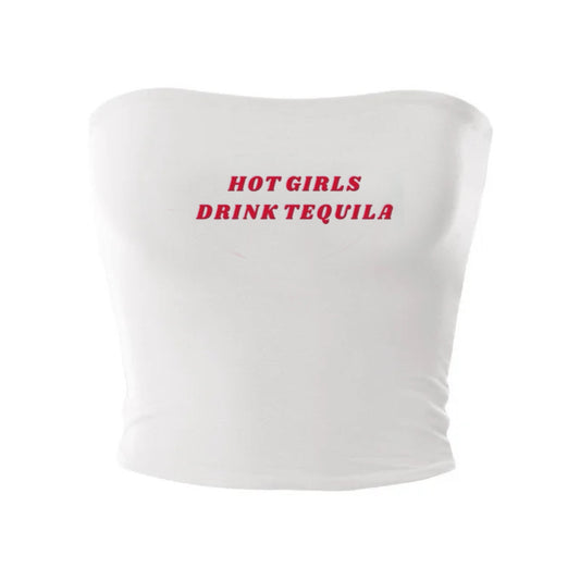 hot girls drink tequila tube top