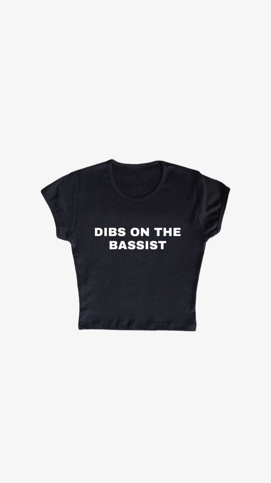 dibs on the bassist baby tee