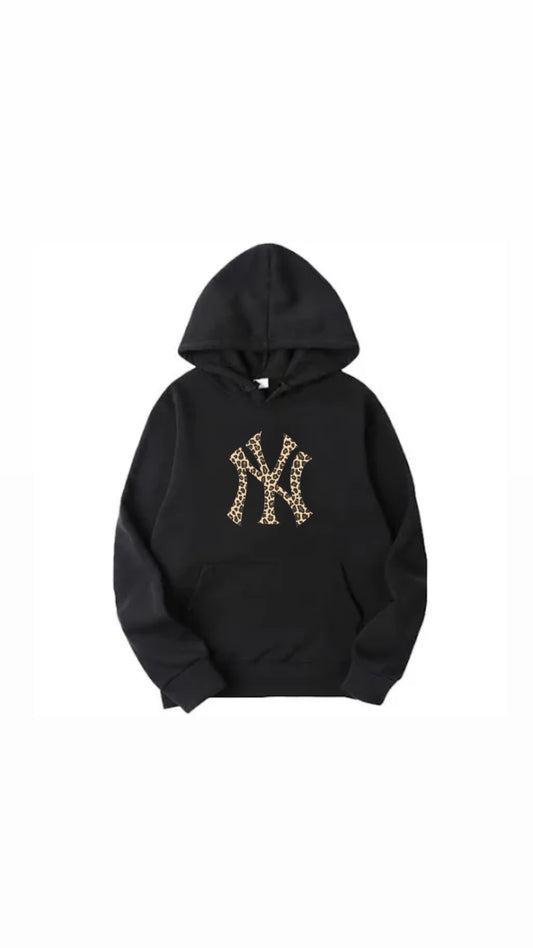 cheetah print NY hoodie