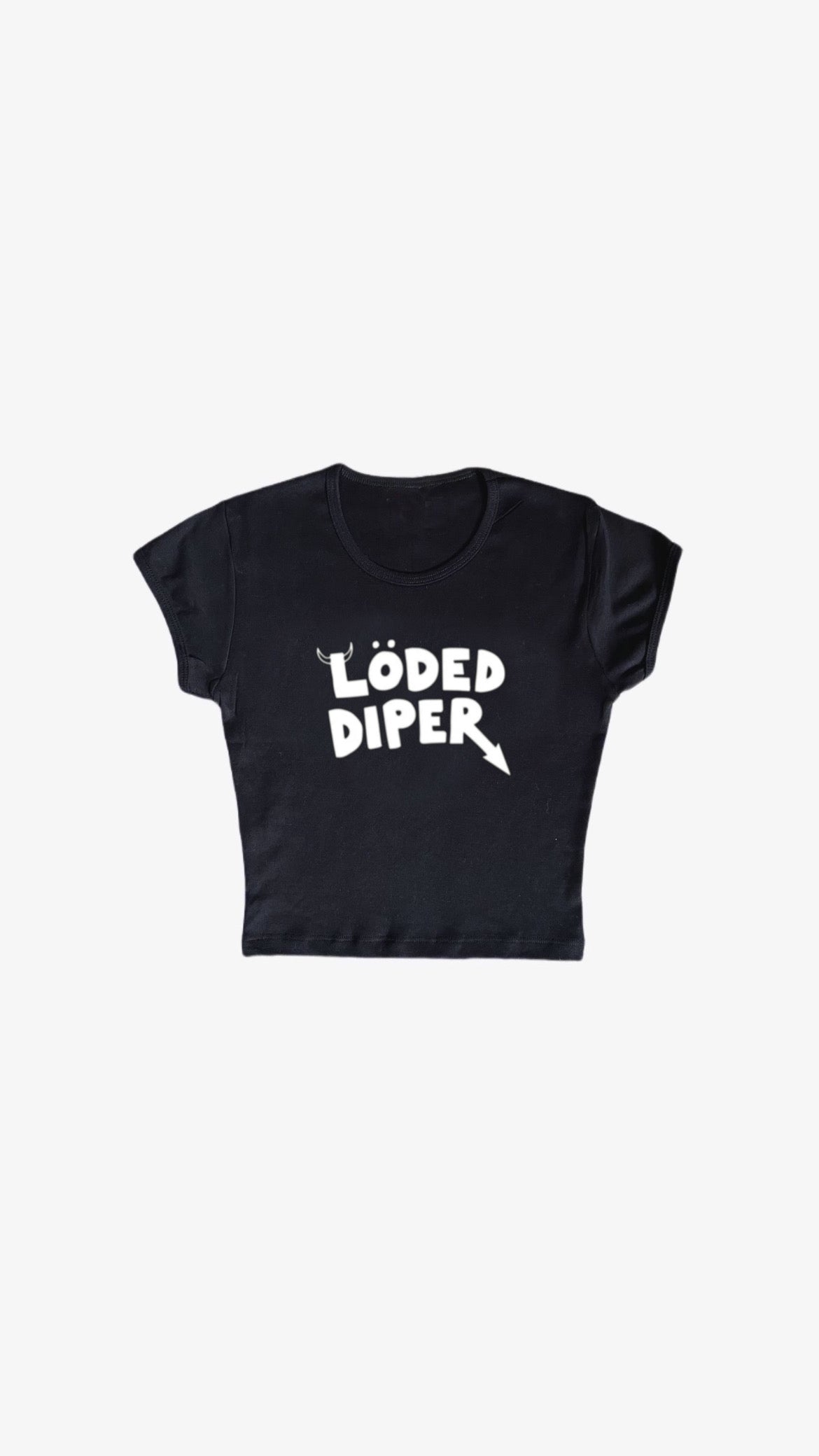 loded diper baby tee