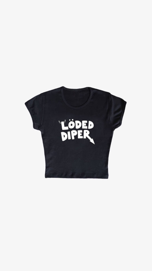 loded diper baby tee